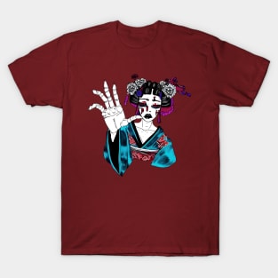 Weird Japanese Geisha, Weirdcore Drawing T-Shirt